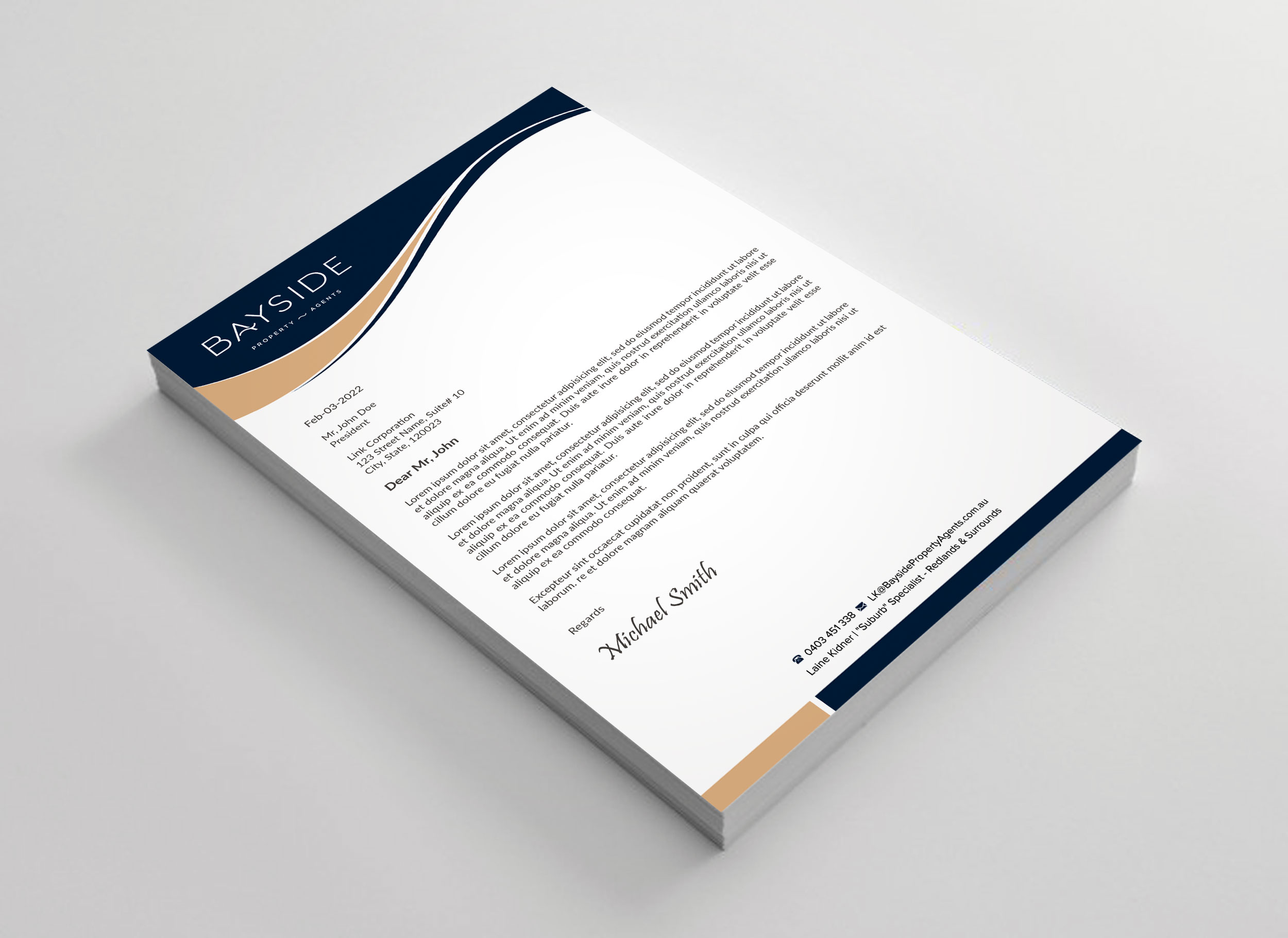 Letterhead Design by sadikul islam for LKMO Properties | Design #35537814