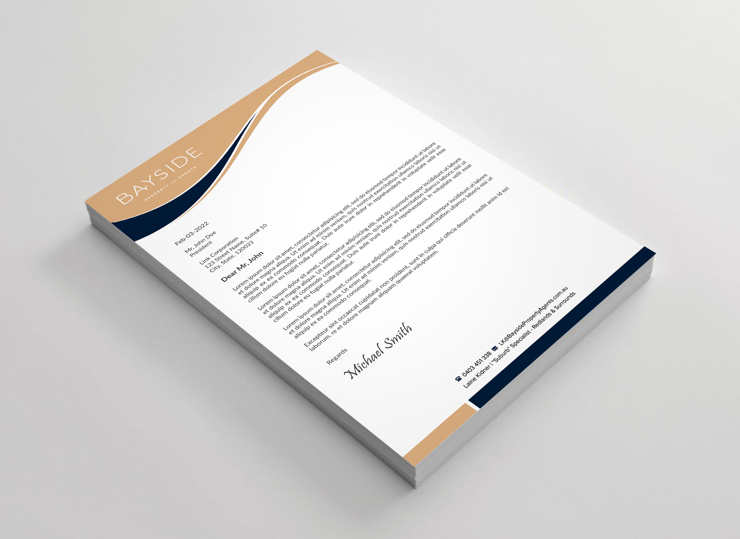 Letterhead Design by sadikul islam for LKMO Properties | Design #35537815