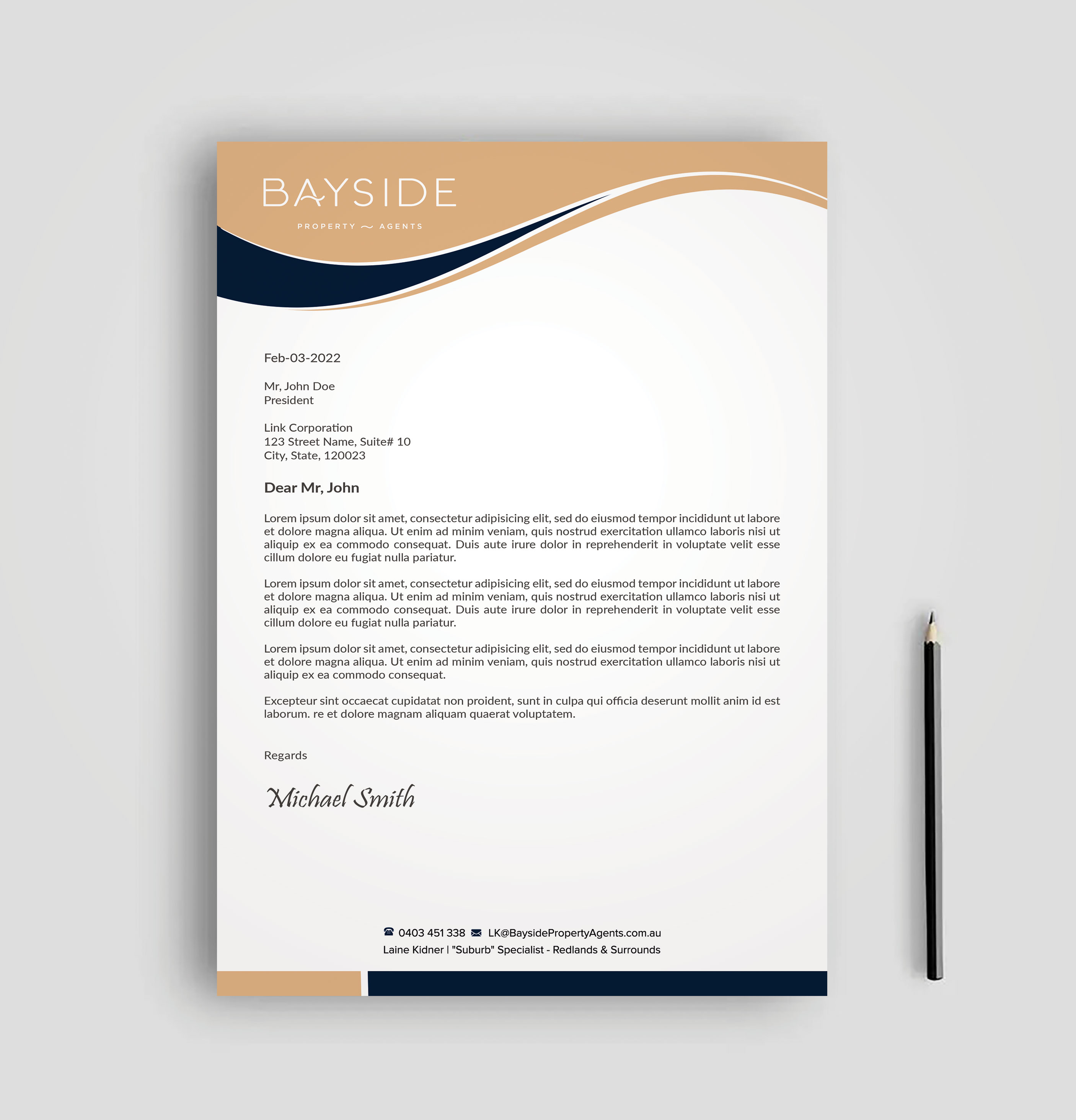 Letterhead Design by sadikul islam for LKMO Properties | Design #35537816
