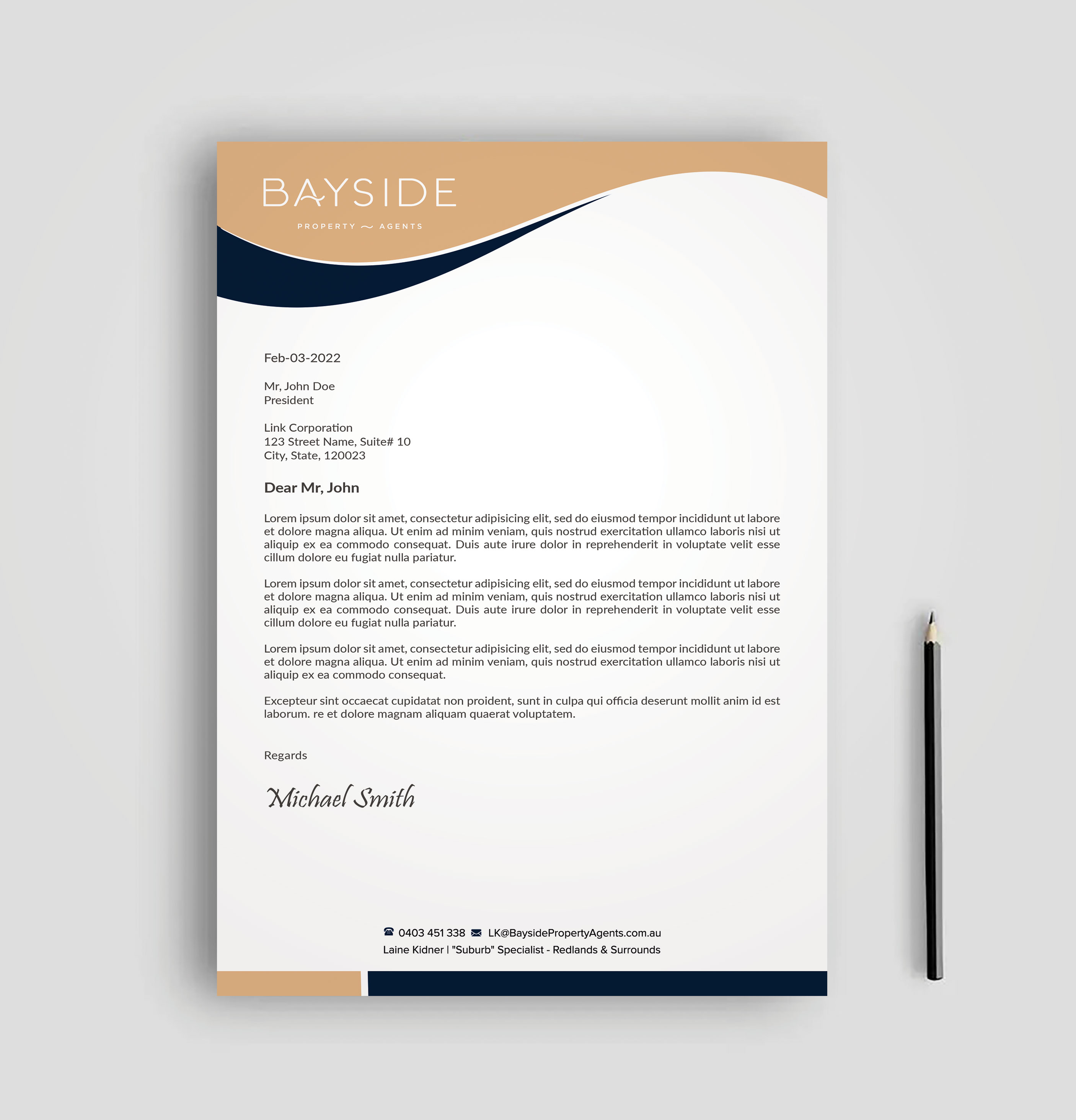 Letterhead Design by sadikul islam for LKMO Properties | Design #35537822
