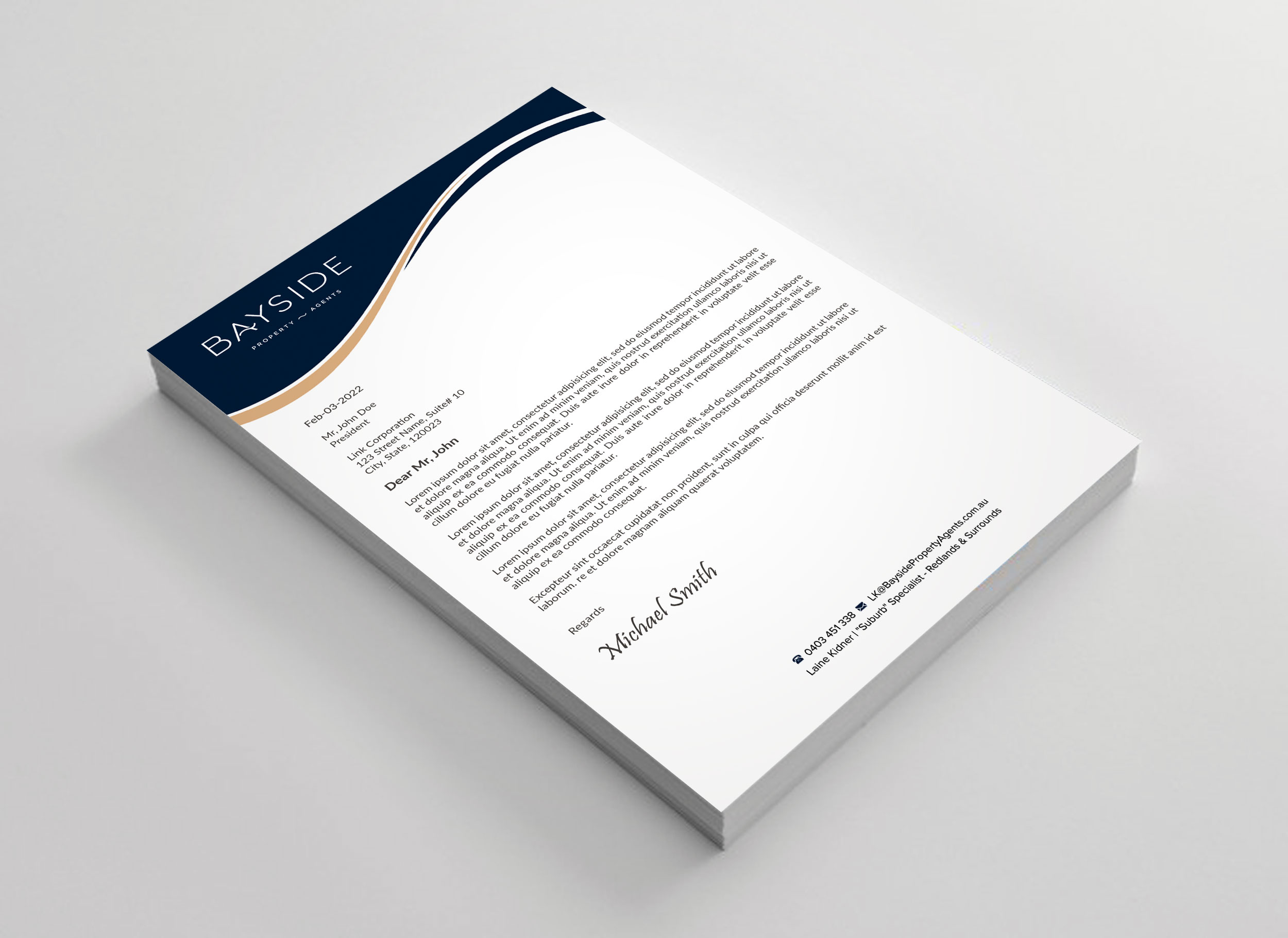 Letterhead Design by sadikul islam for LKMO Properties | Design #35540999
