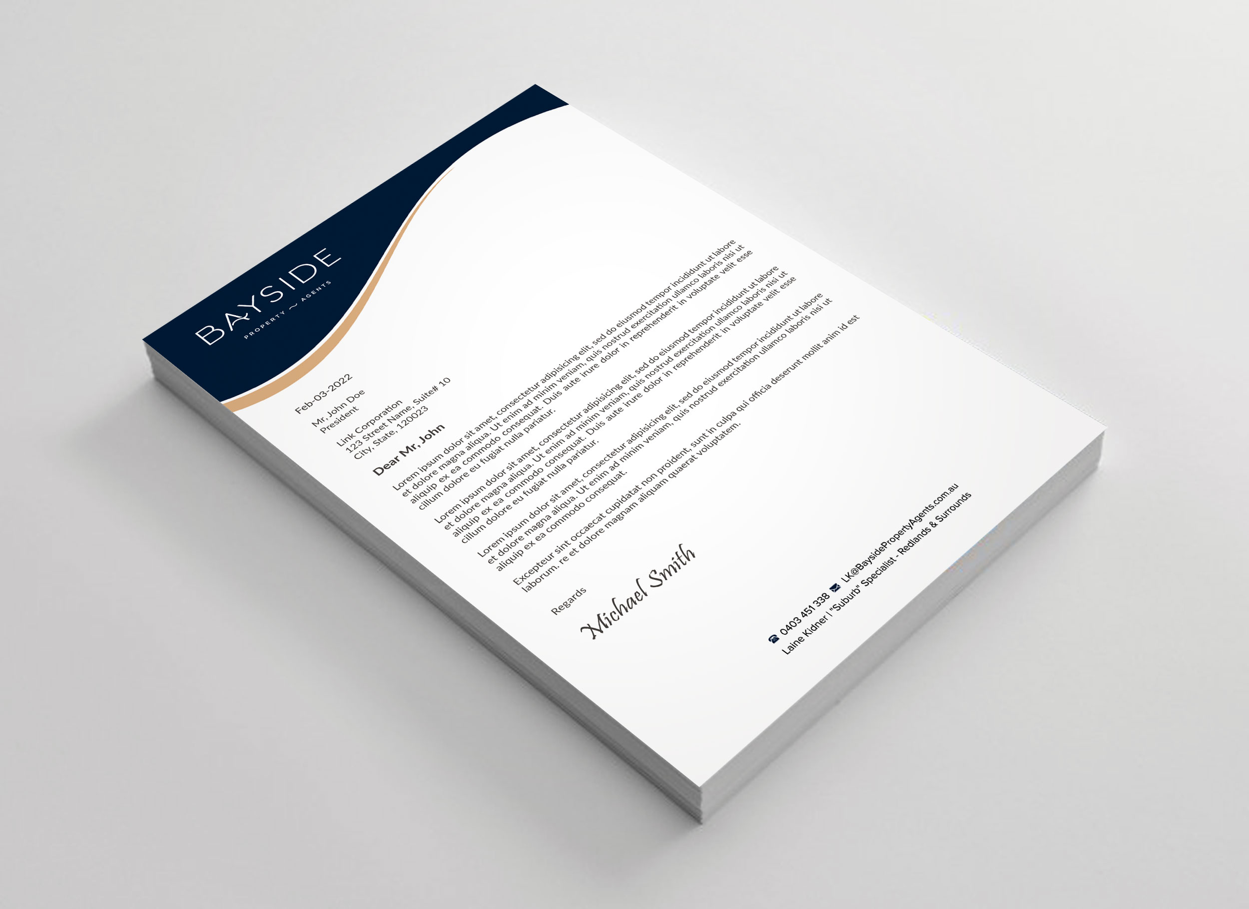 Letterhead Design by sadikul islam for LKMO Properties | Design #35541000