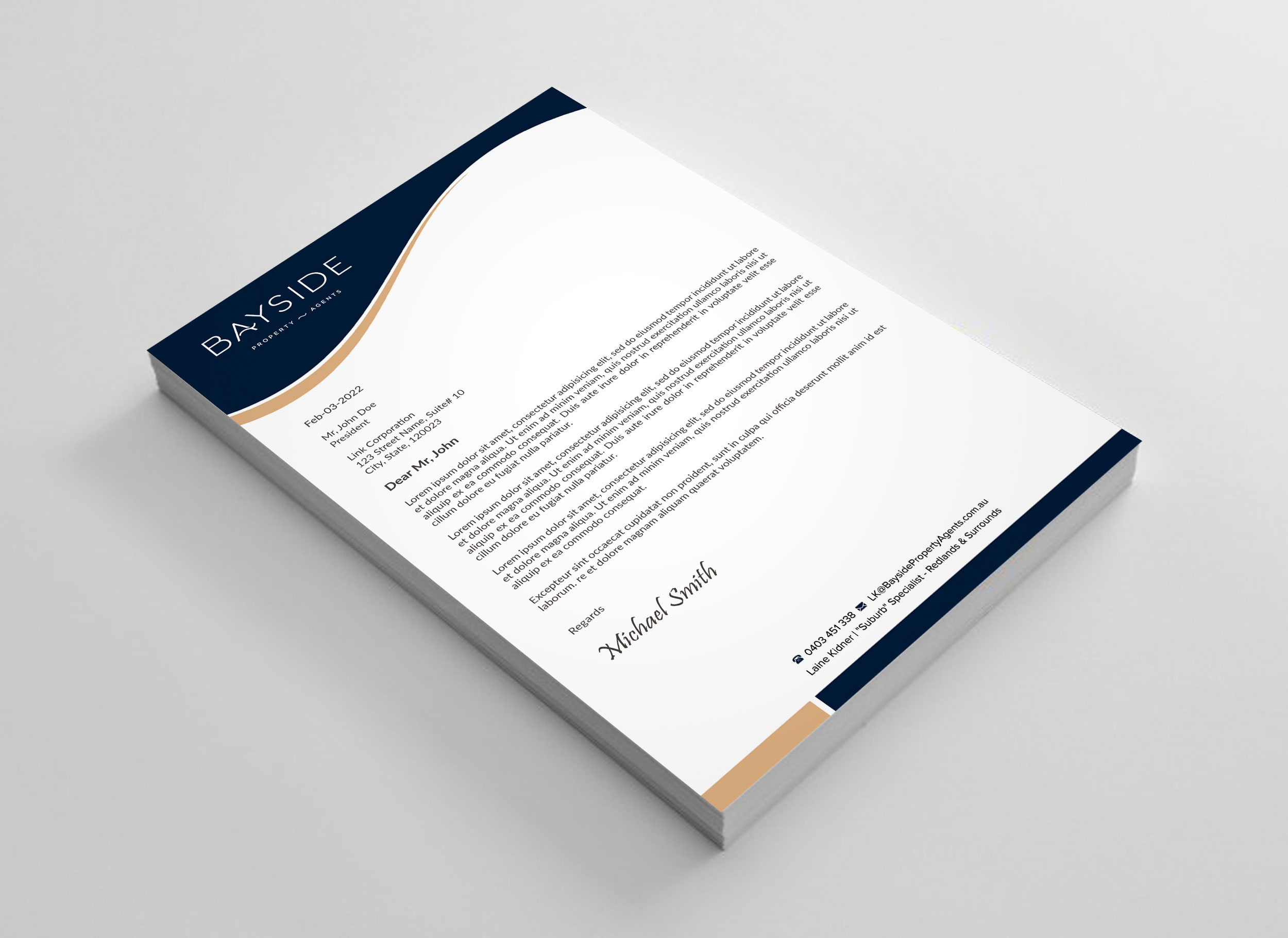 Letterhead Design by sadikul islam for LKMO Properties | Design #35541003