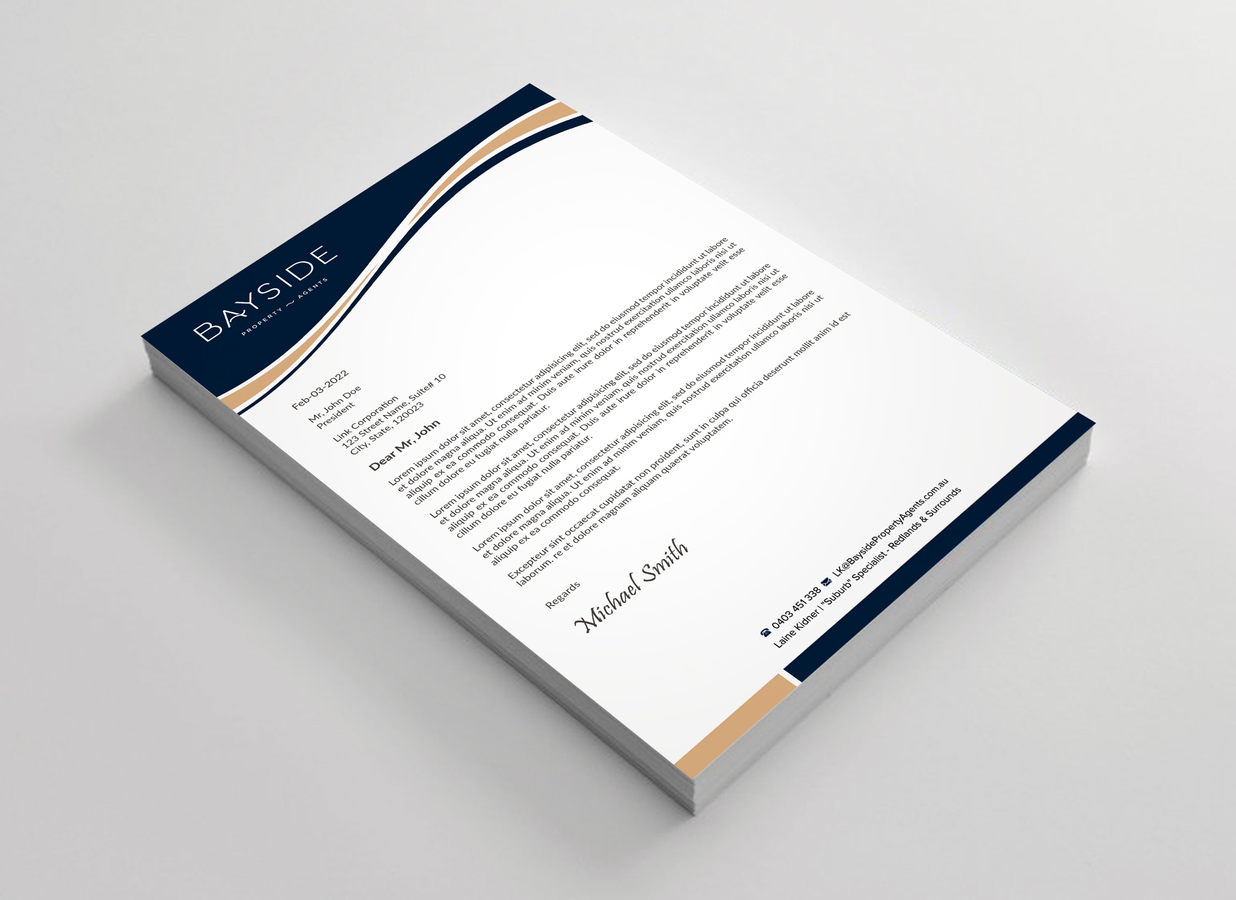 Letterhead Design by sadikul islam for LKMO Properties | Design #35541005