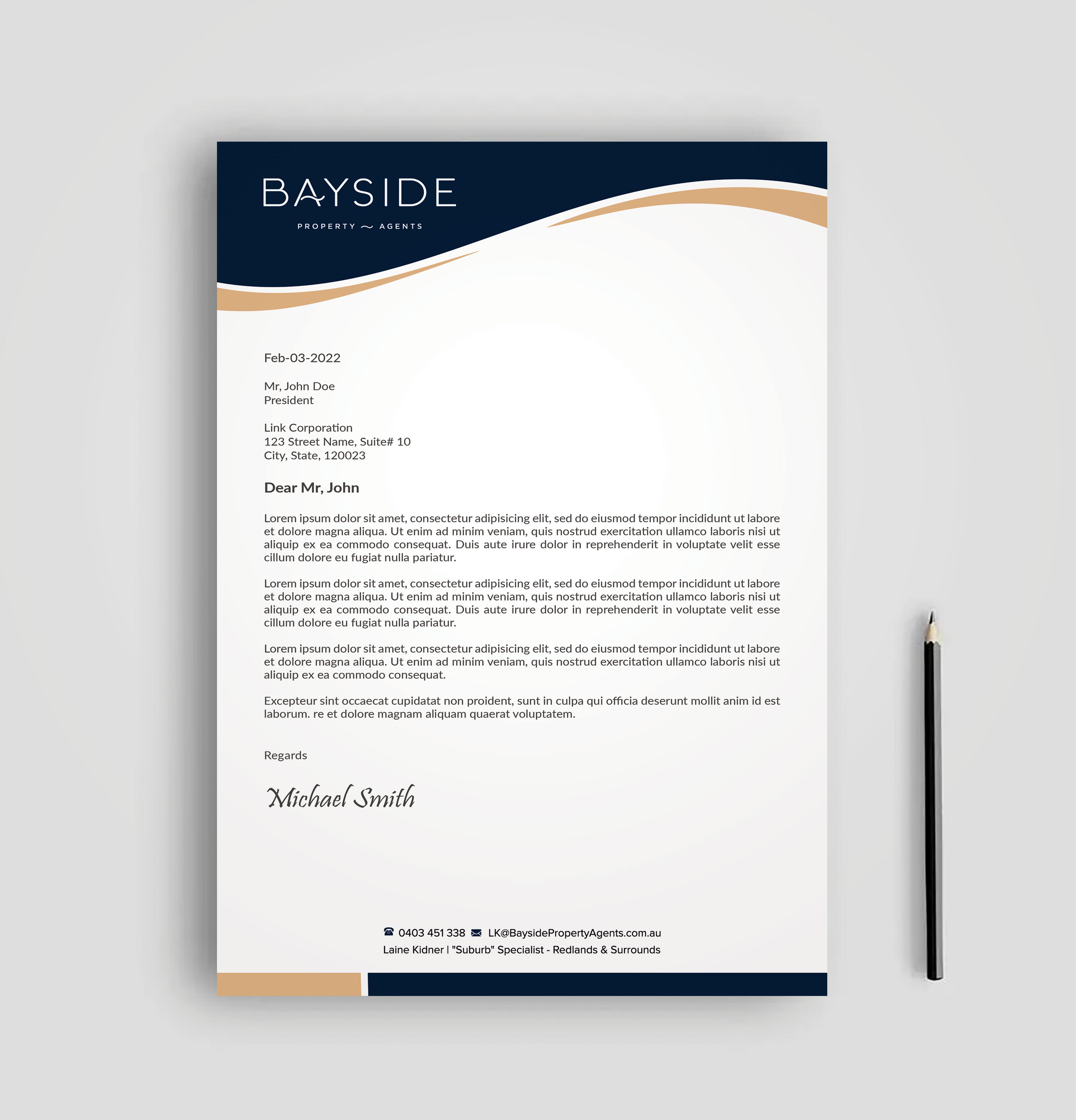 Letterhead Design by sadikul islam for LKMO Properties | Design #35541006
