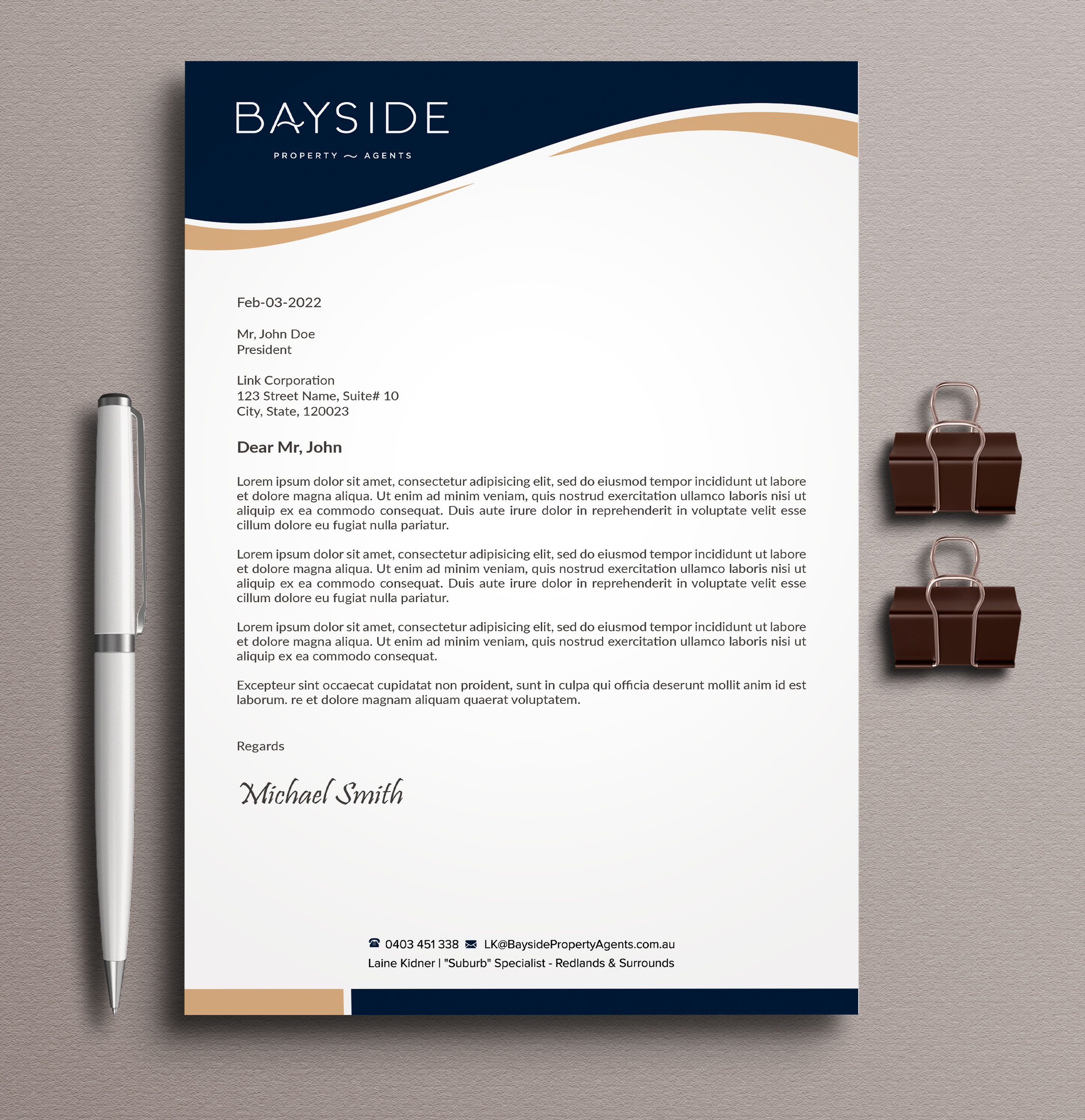 Letterhead Design by sadikul islam for LKMO Properties | Design #35541009