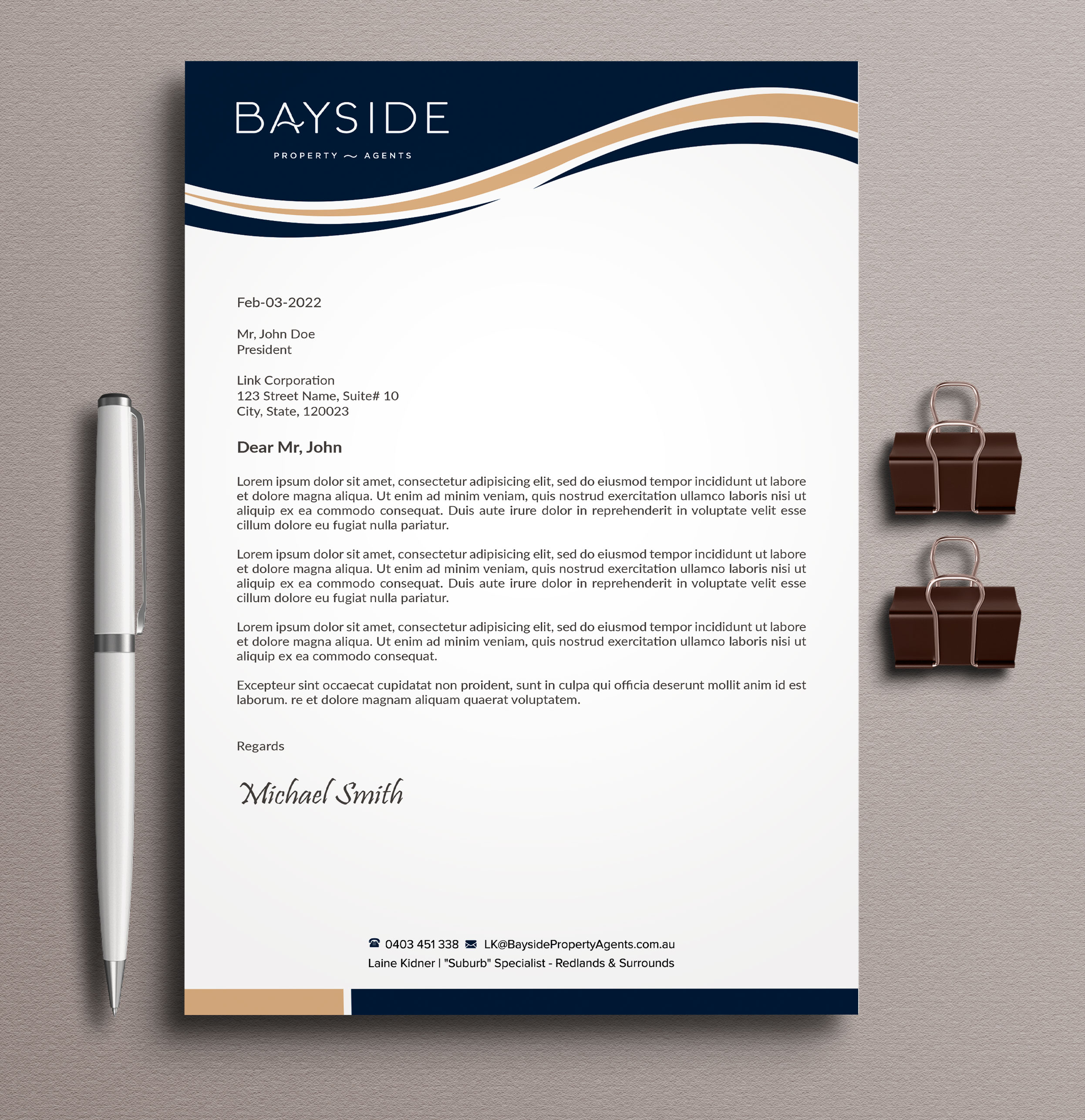 Letterhead Design by sadikul islam for LKMO Properties | Design #35541013