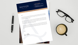 Letterhead Design by Sun Moon Graphic Designer for LKMO Properties | Design: #35505718