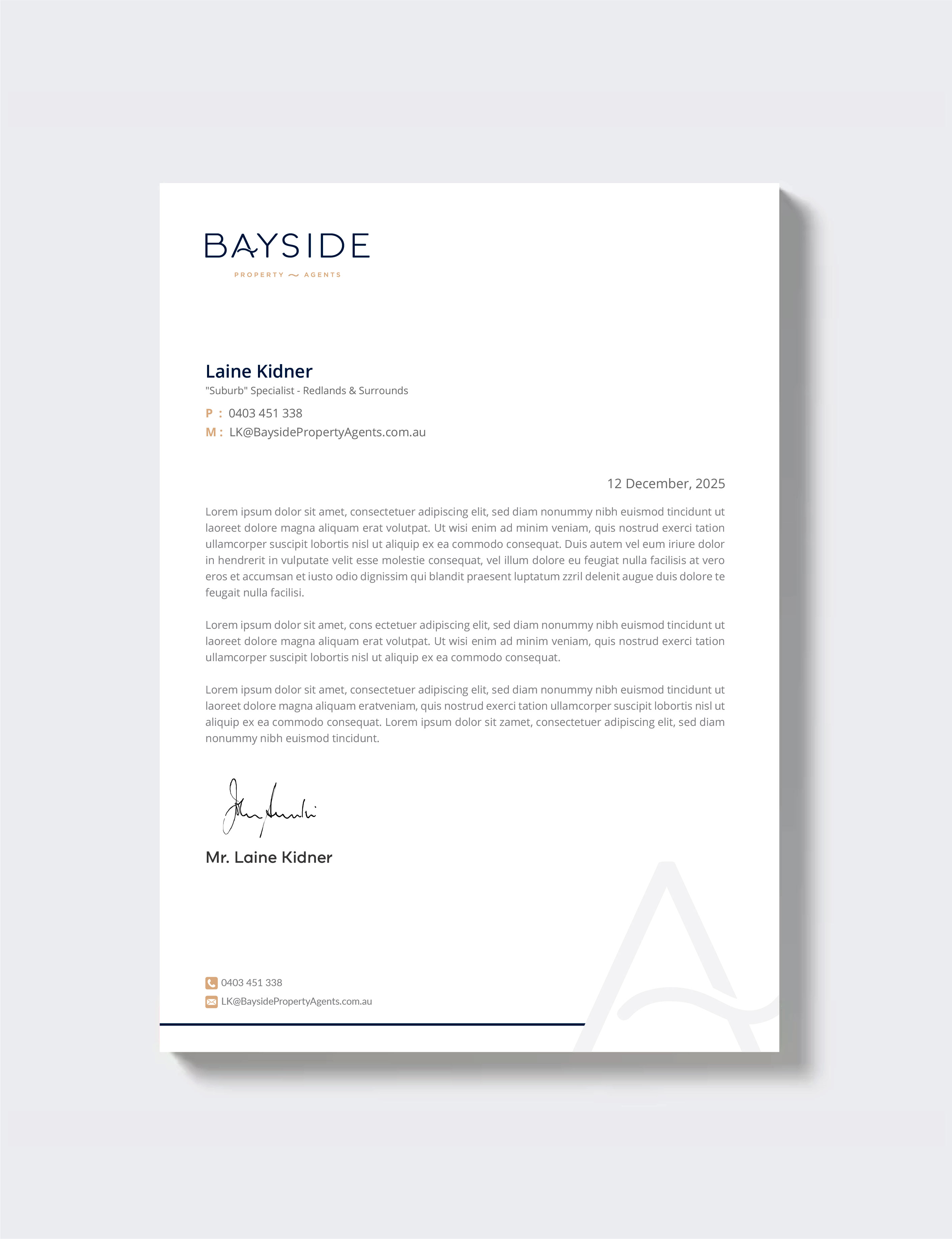 Letterhead Design by artbitin for LKMO Properties | Design #35504629