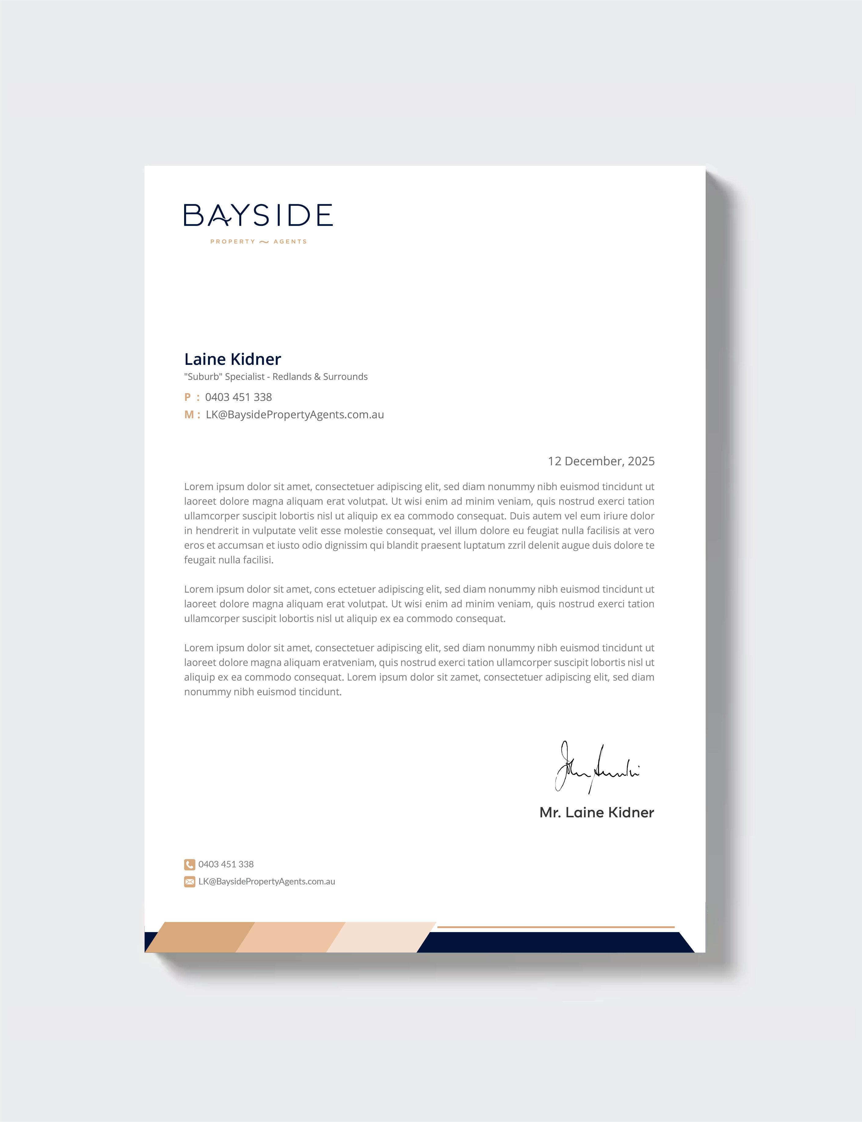 Letterhead Design by artbitin for LKMO Properties | Design #35504633