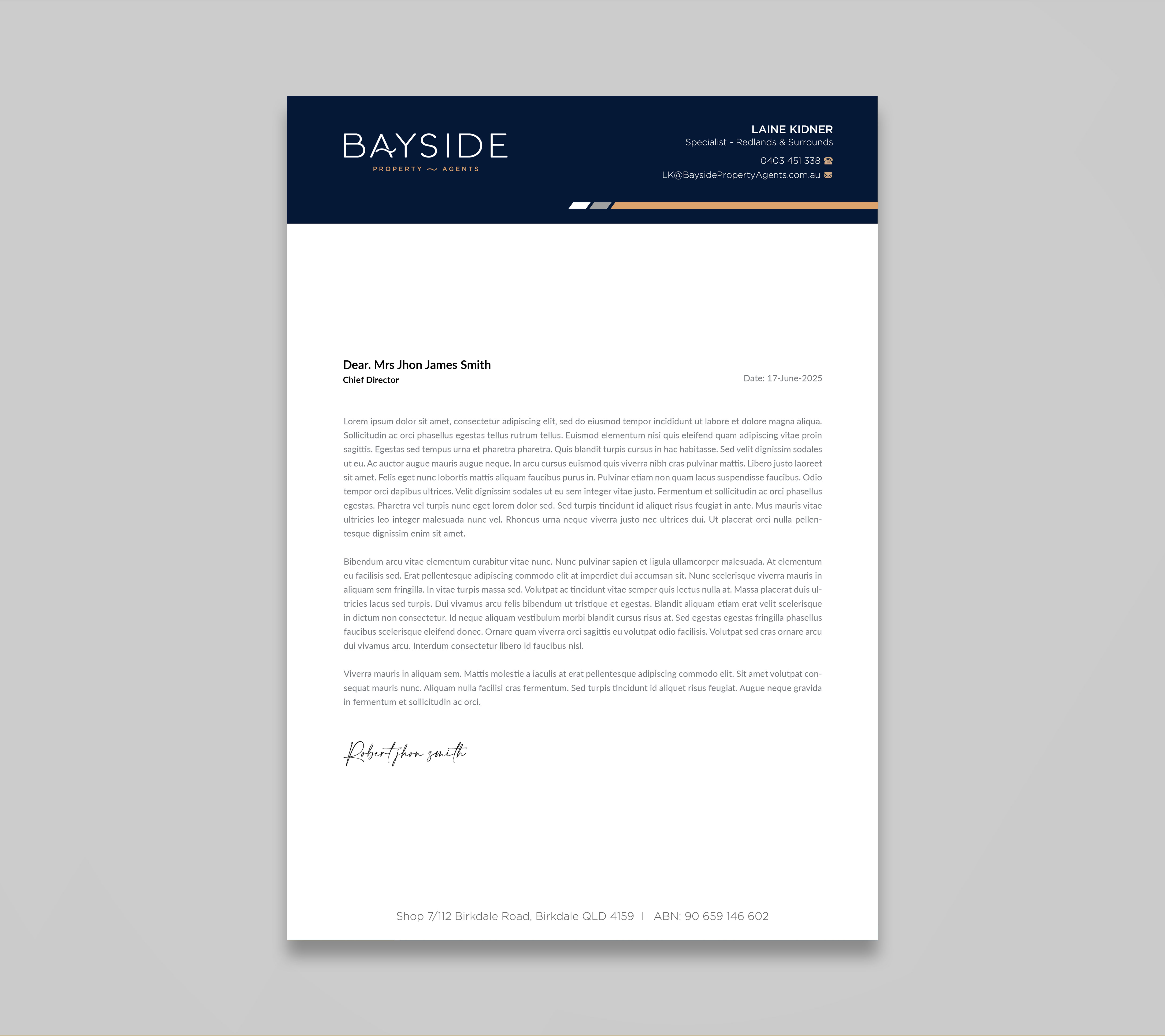 Letterhead Design by Sabbir_2025 for LKMO Properties | Design #35504881
