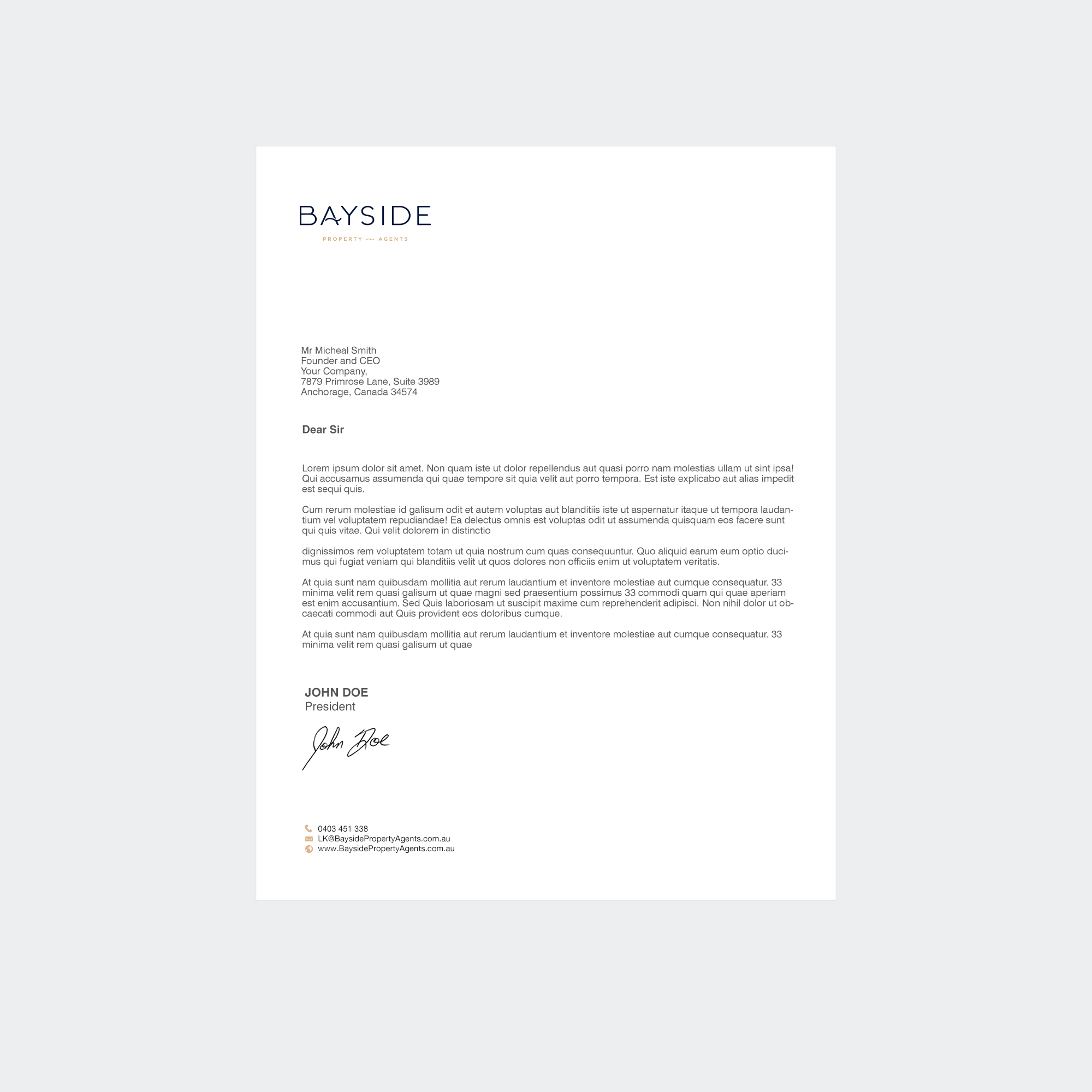 Letterhead Design by chandrayaan.creative for LKMO Properties | Design #35512046