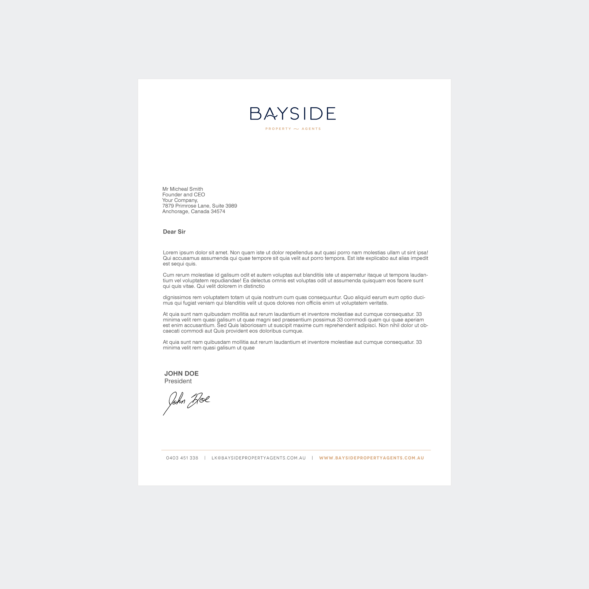 Letterhead Design by chandrayaan.creative for LKMO Properties | Design #35512061