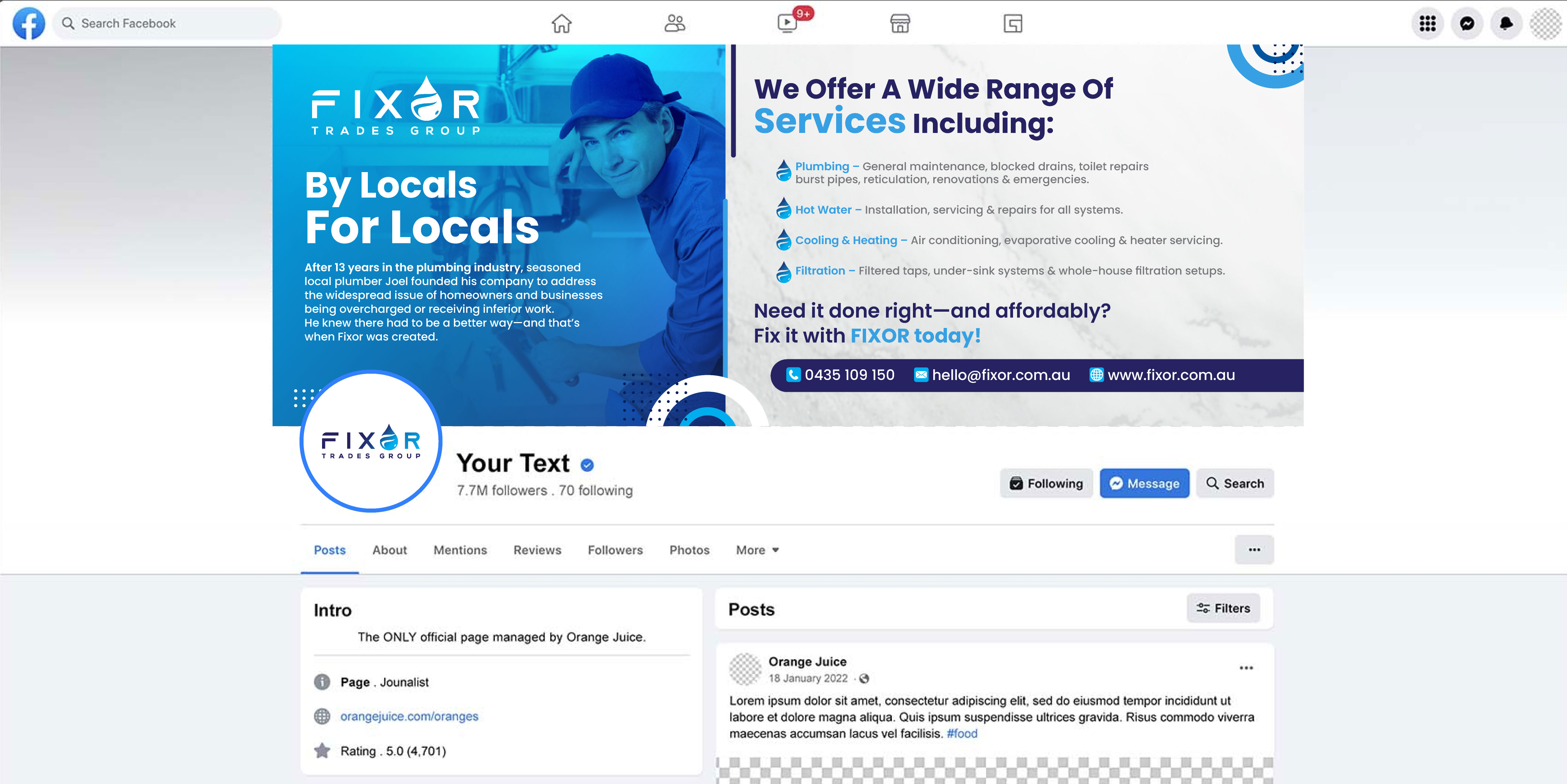 Facebook Design by artbitin for this project | Design #35519739