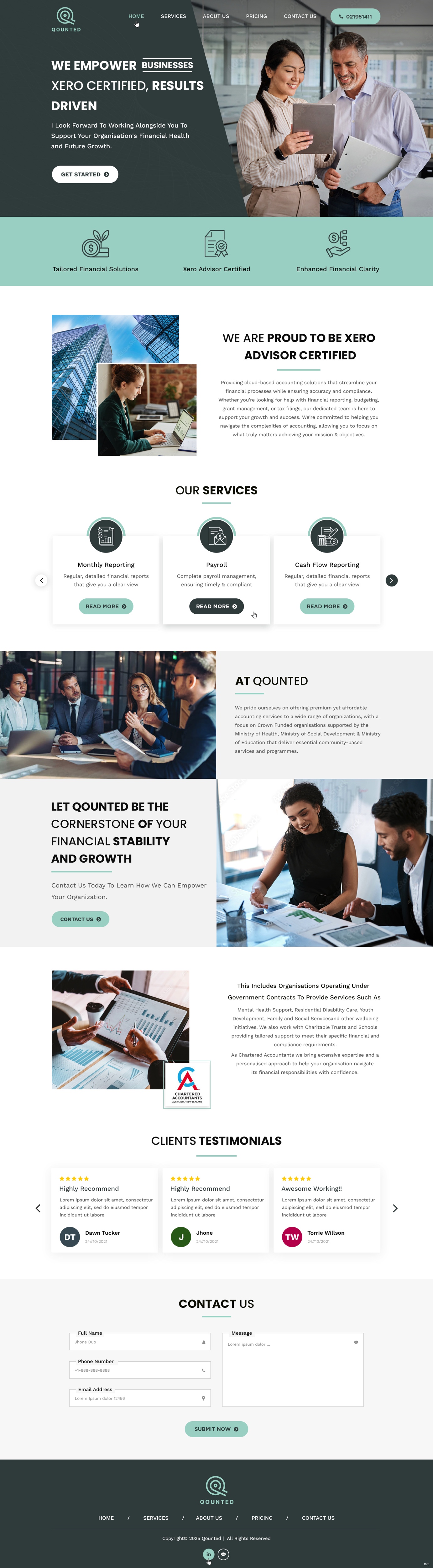 Web Design by pb for Qounted | Design #35530228