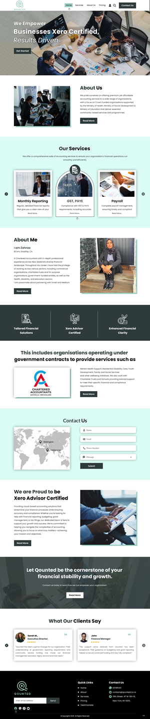 Web Design by pb for Qounted | Design: #35530229
