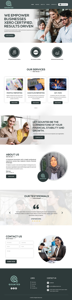 Web Design by Creations Box 2015 for Qounted | Design: #35528211