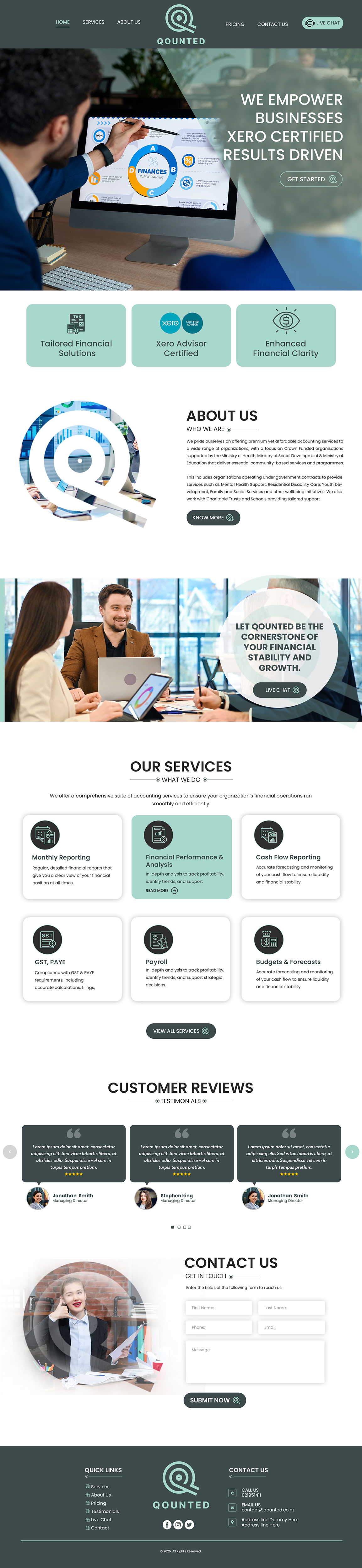 Web Design by Creations Box 2015 for Qounted | Design #35528216