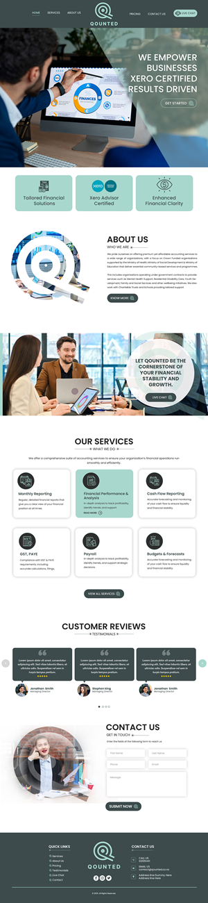 Web Design by Creations Box 2015 for Qounted | Design: #35528216