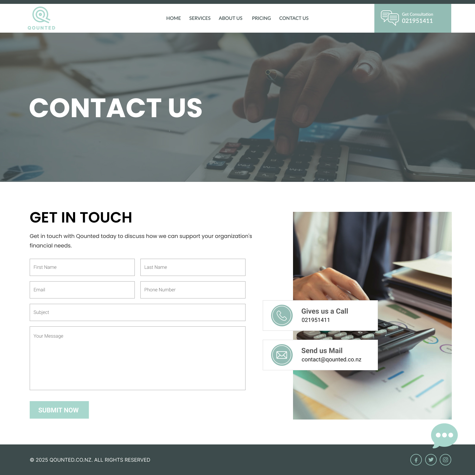 Web Design by Dream Logo Design for Qounted | Design #35533226