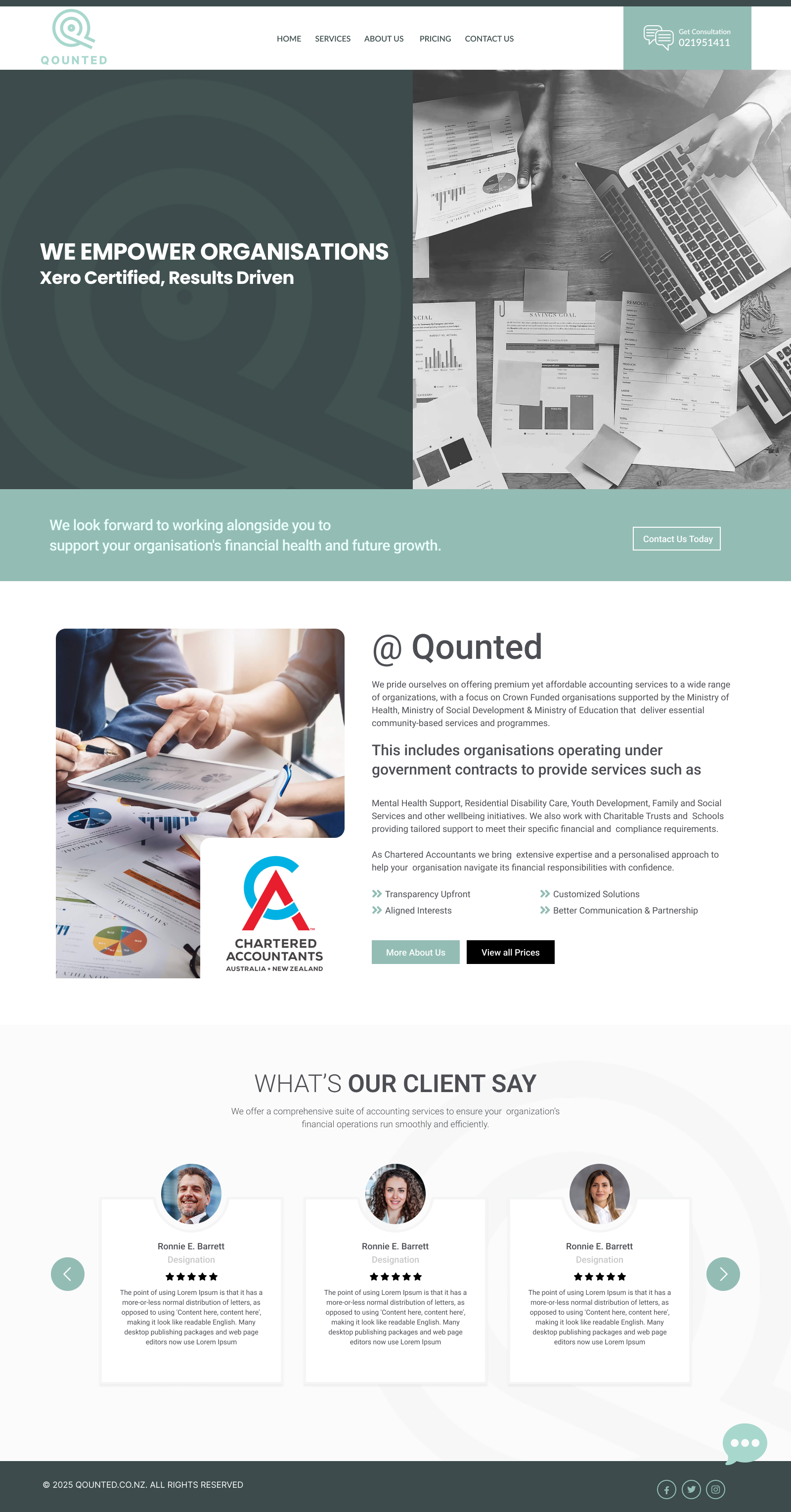 Web Design by Dream Logo Design for Qounted | Design #35566433