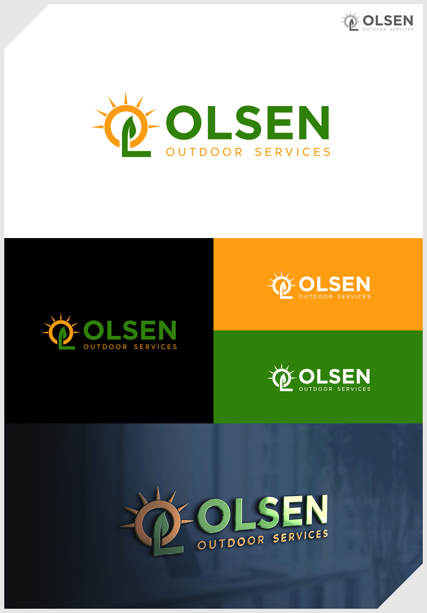 Logo Design by IDesign1606 for Olsen Outdoor Services | Design #35532667