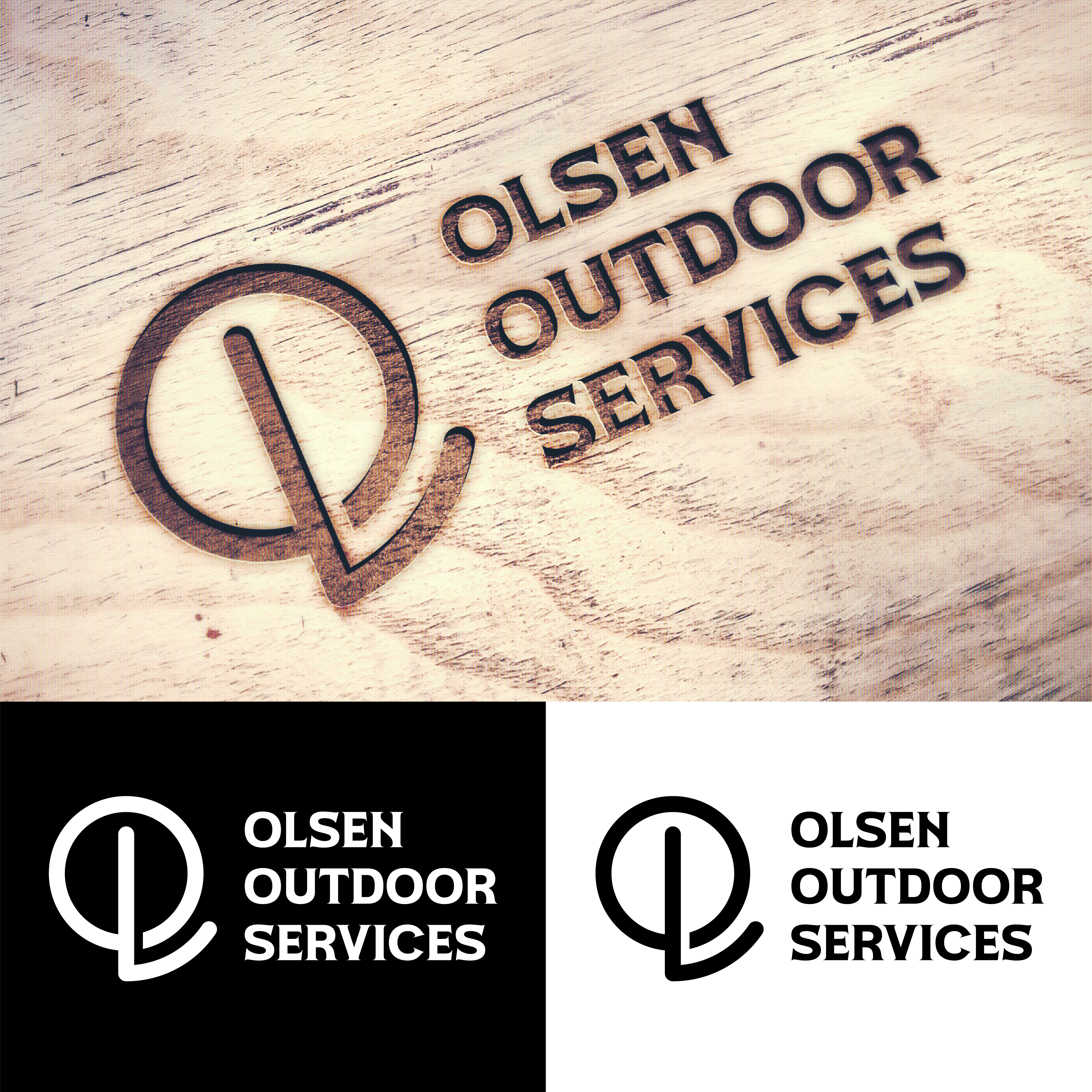 Logo Design by John Mark Arts for Olsen Outdoor Services | Design #35525972