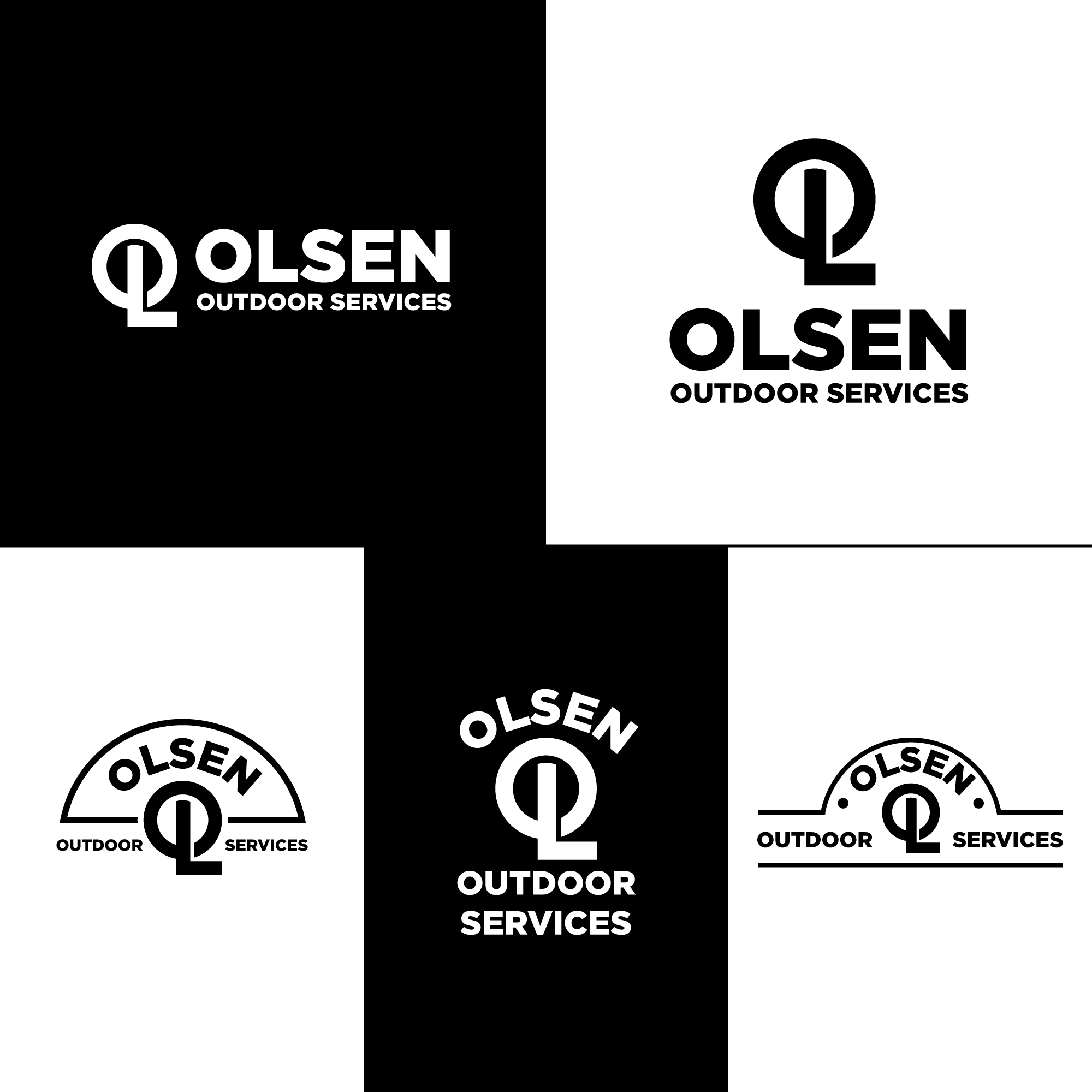 Logo Design by psychophic for Olsen Outdoor Services | Design #35527168