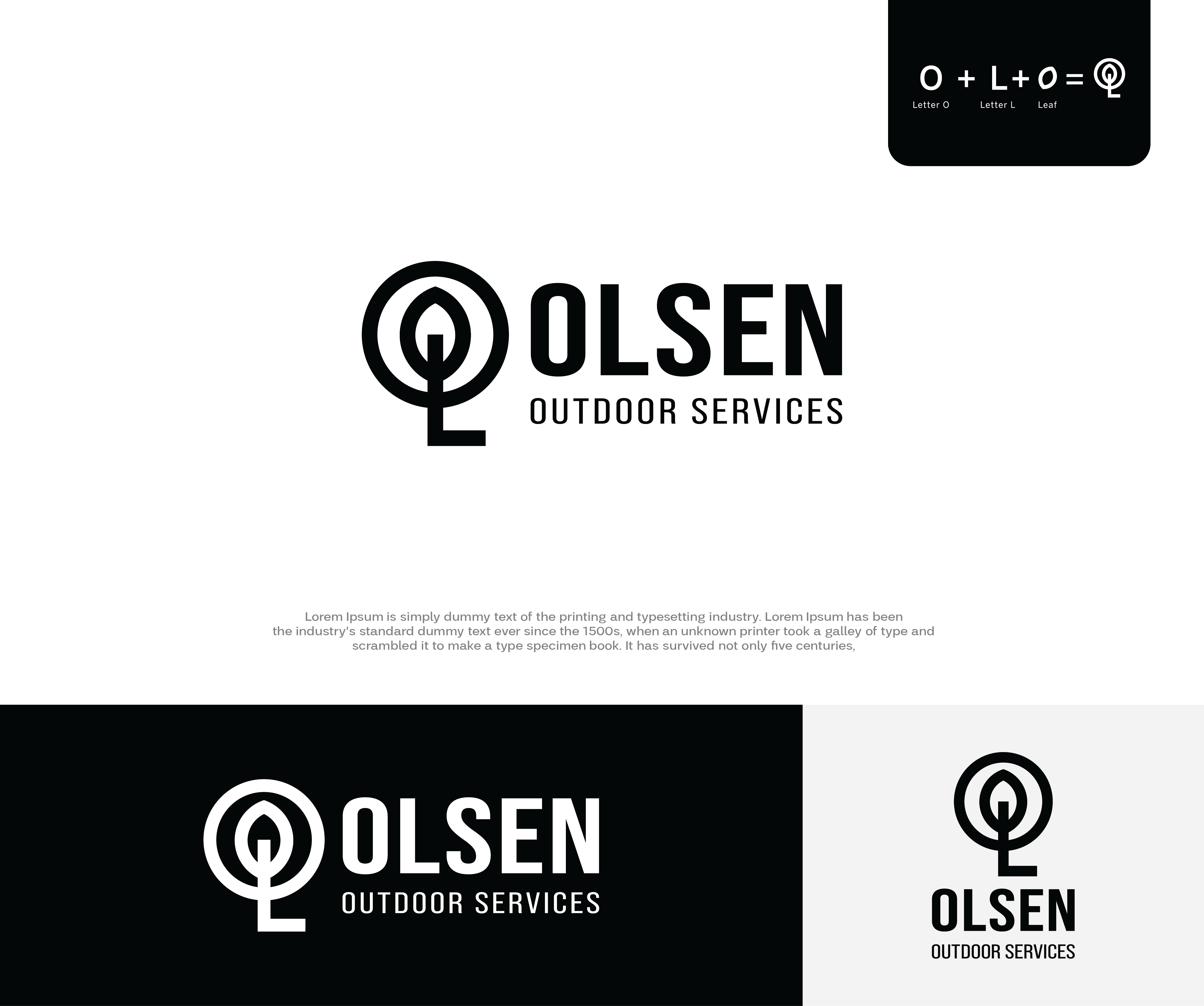 Logo Design by N M Designs for Olsen Outdoor Services | Design #35568694