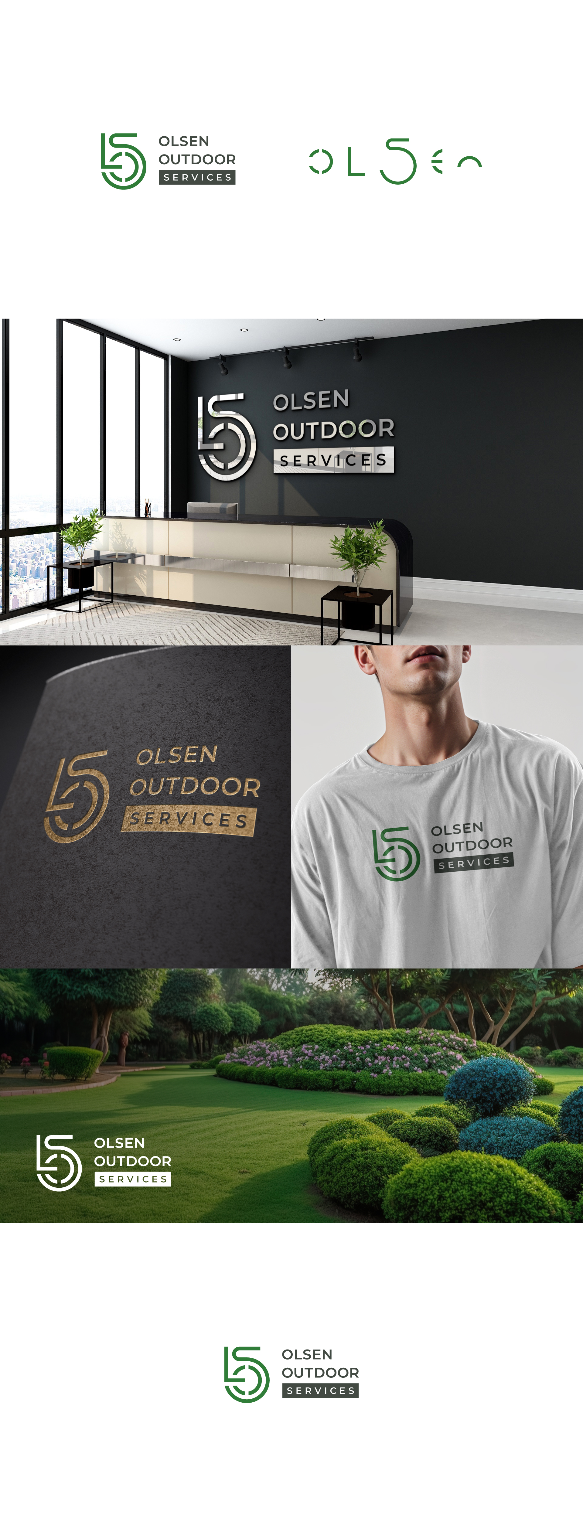 Logo Design by Moon Design. for Olsen Outdoor Services | Design #35529864