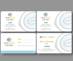 Business Card Design by Andrés Sebastián for Eye Care Center | Design: #35530321
