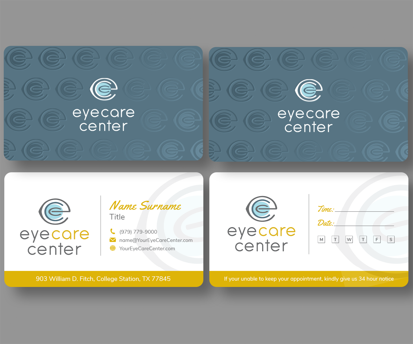 Diseño de Tarjeta de Presentación por Andrés Sebastián para Eye Care Center | Diseño #35530815