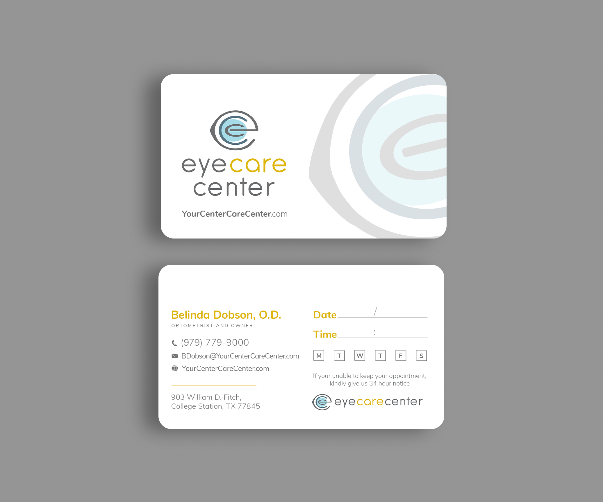 Diseño de Tarjeta de Presentación por Andrés Sebastián para Eye Care Center | Diseño #35531601