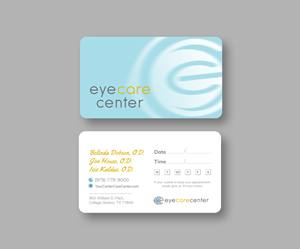 Business Card Design by Andrés Sebastián for Eye Care Center | Design: #35534193