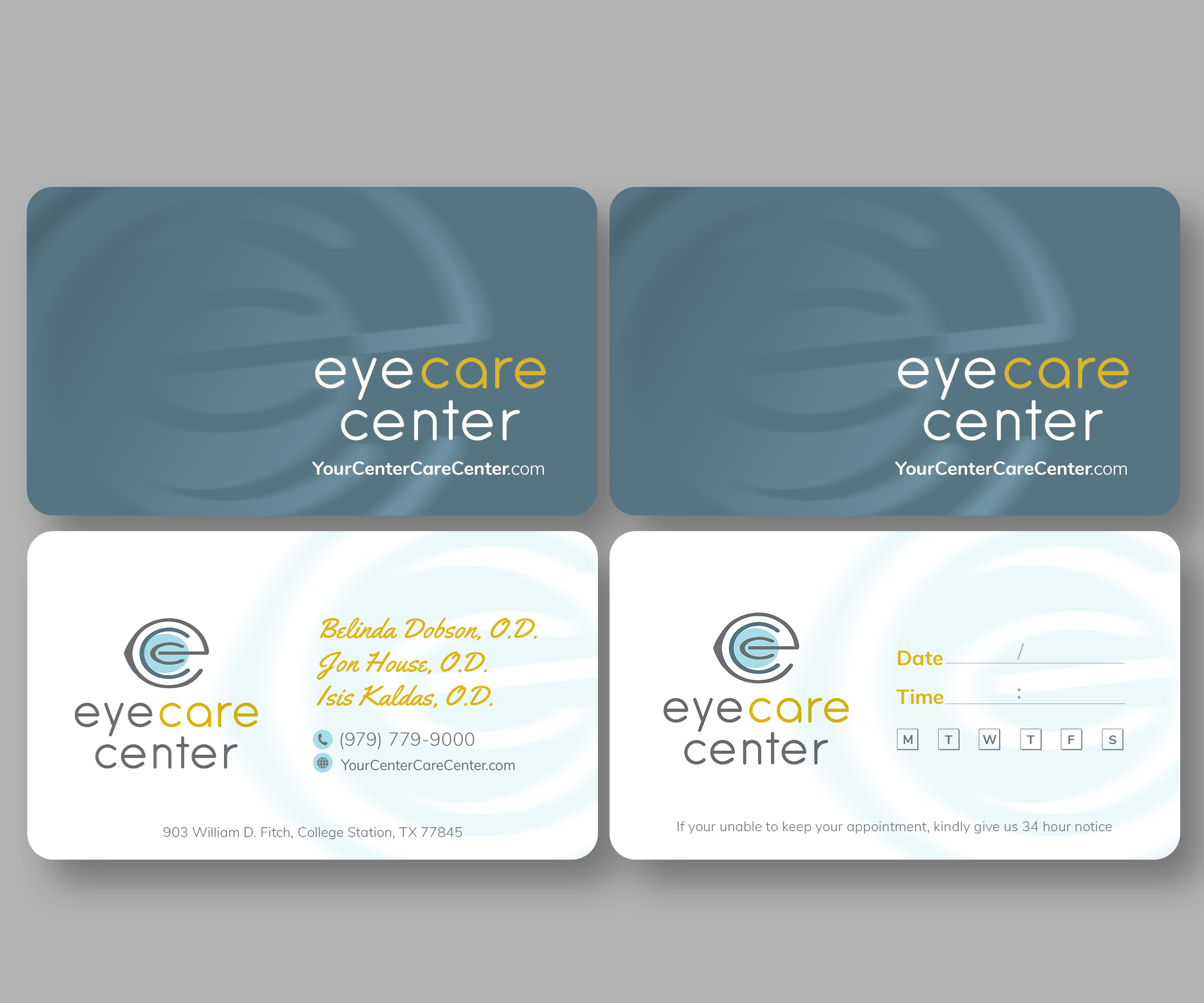 Diseño de Tarjeta de Presentación por Andrés Sebastián para Eye Care Center | Diseño #35534354