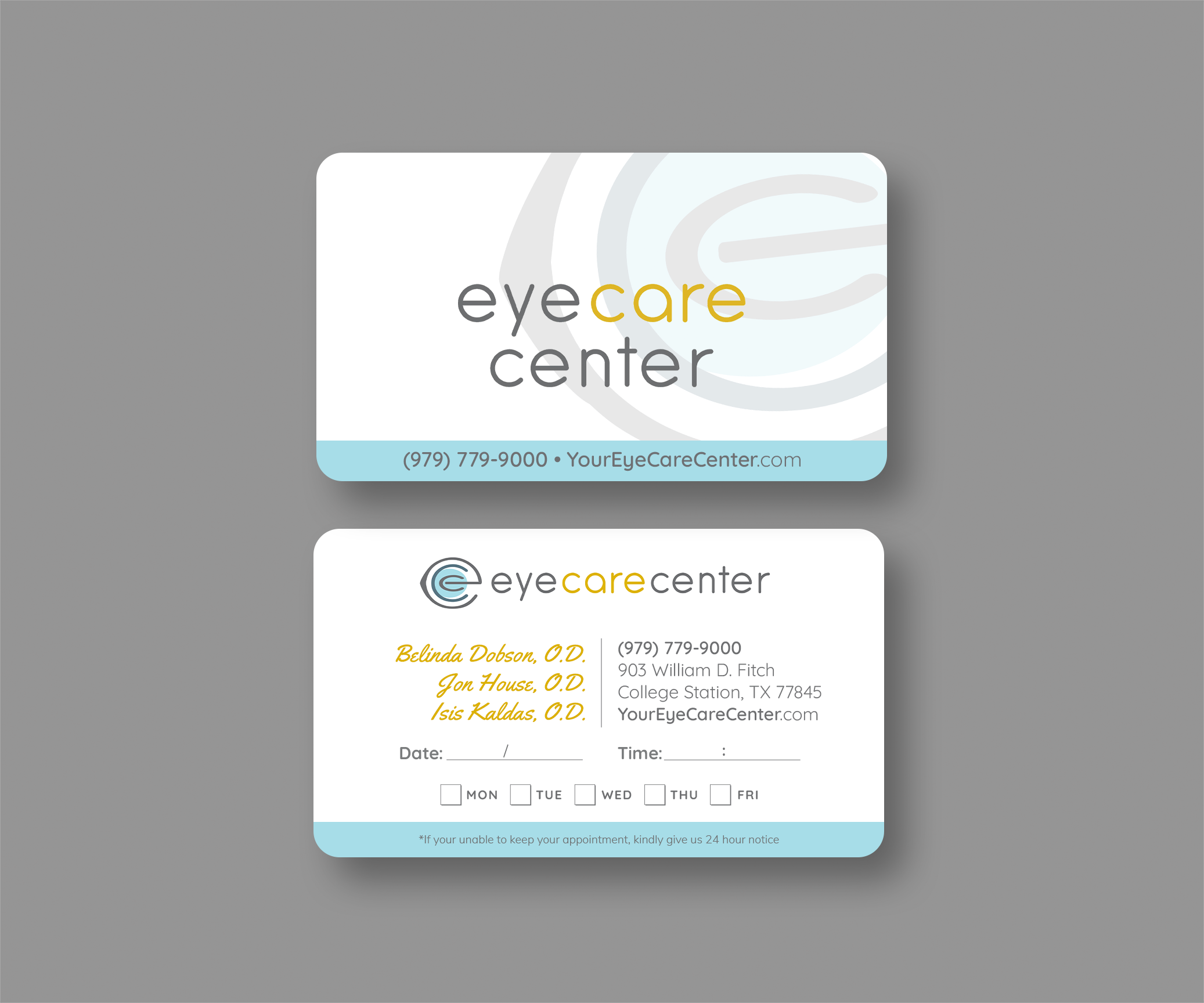 Diseño de Tarjeta de Presentación por Andrés Sebastián para Eye Care Center | Diseño #35540774