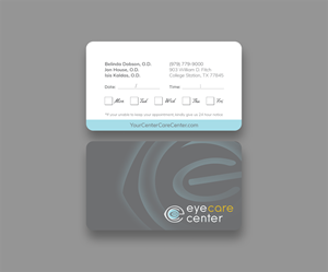 Business Card Design by Andrés Sebastián for Eye Care Center | Design: #35552458