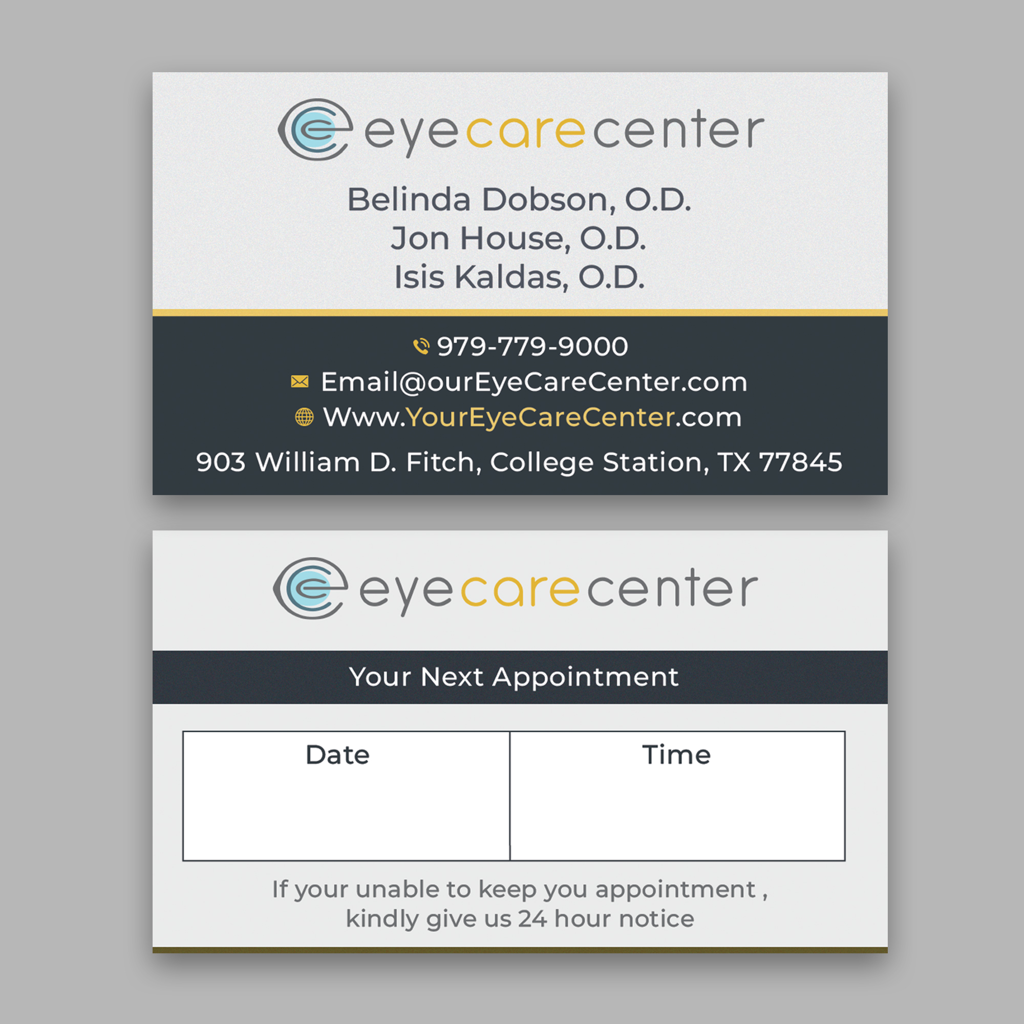 Diseño de Tarjeta de Presentación por Majed D para Eye Care Center | Diseño #35568063