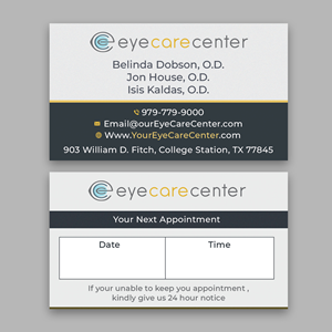 Business Card Design by Majed D for Eye Care Center | Design: #35568063