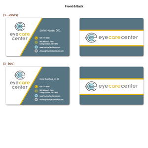 Design de Carte de Visite par Pixelideas pour Eye Care Center | Design : #35563107