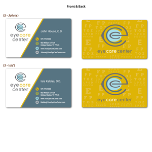 Design de Carte de Visite par Pixelideas pour Eye Care Center | Design : #35578567