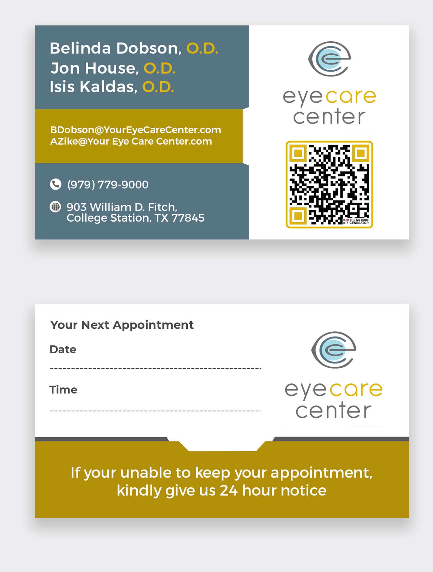 Diseño de Tarjeta de Presentación por debdesign para Eye Care Center | Diseño #35565330