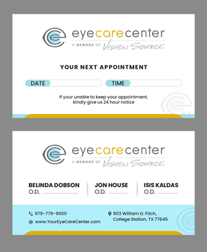 Design de Carte de Visite par debdesign pour Eye Care Center | Design : #35566035