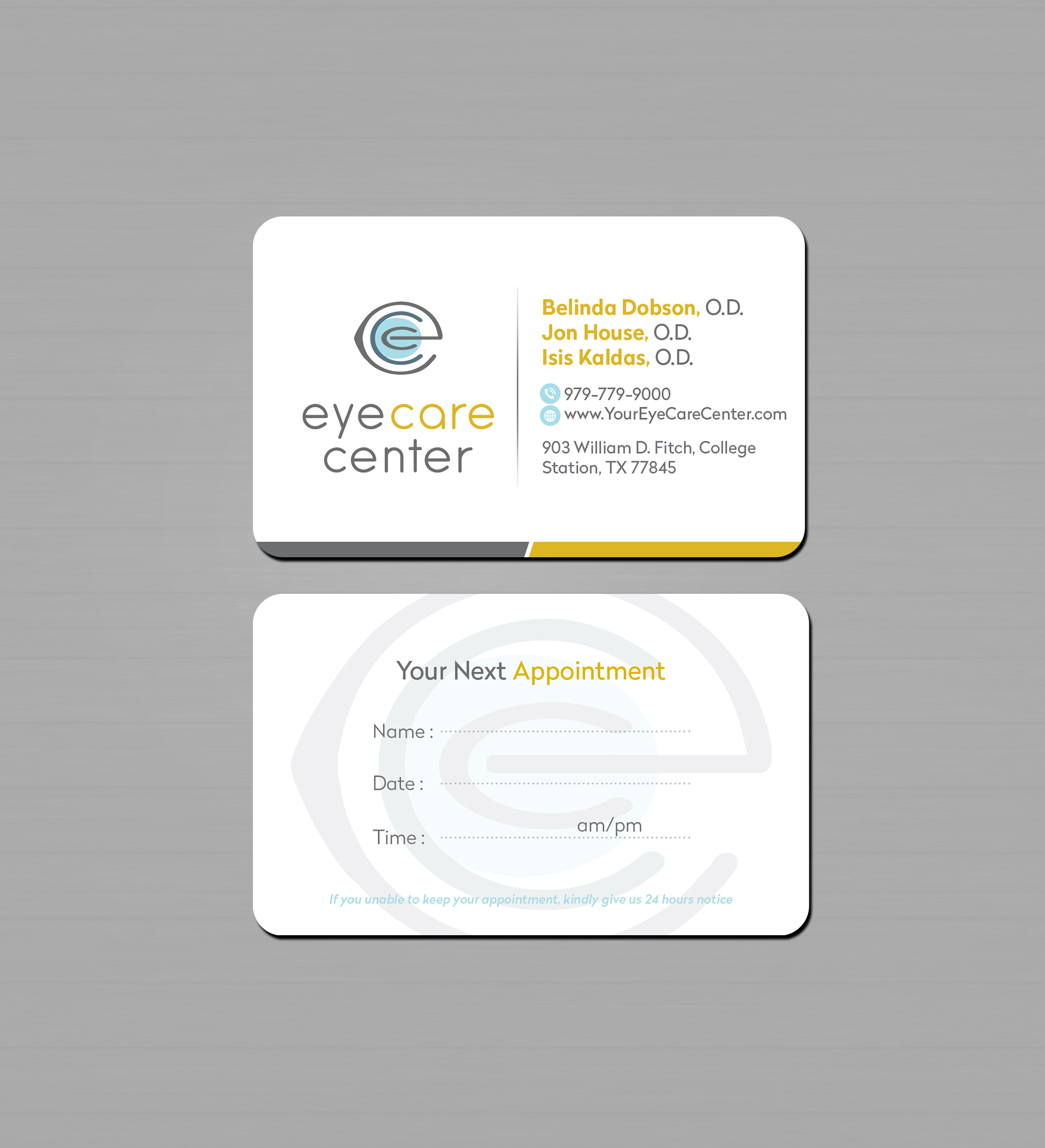 Business Card Design by Creations Box 2015 for Eye Care Center | Design #35532918