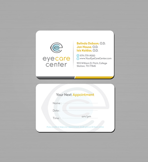 Diseño de Tarjeta de Presentación por Creations Box 2015 para Eye Care Center | Diseño: #35532918