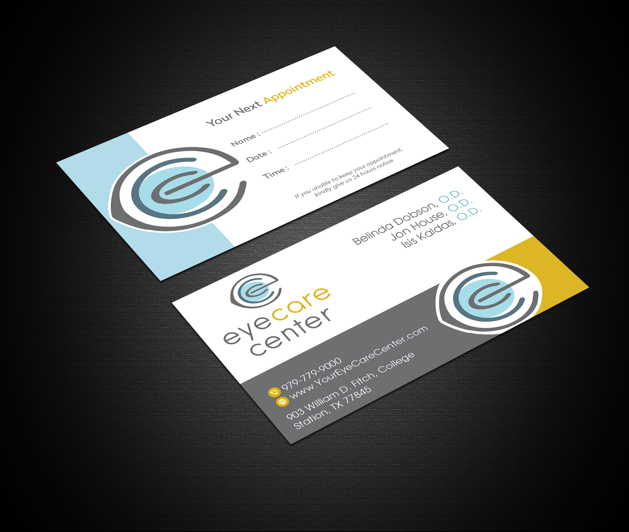 Business Card Design by Creations Box 2015 for Eye Care Center | Design #35662420