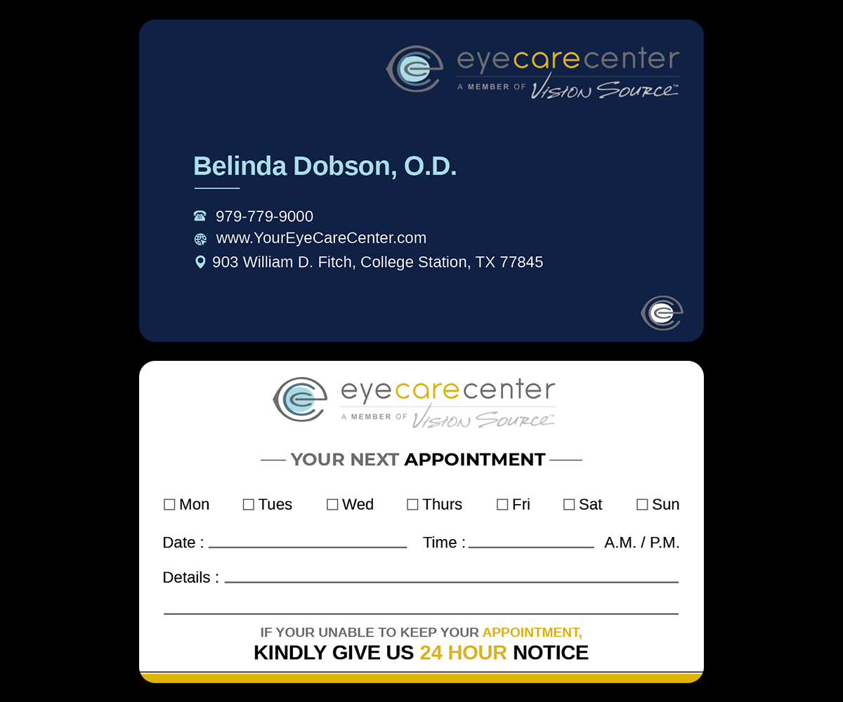 Business Card Design by rainbowmagic2017 for Eye Care Center | Design #35552177