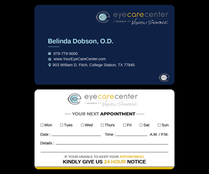 Business Card Design by rainbowmagic2017 for Eye Care Center | Design: #35552177