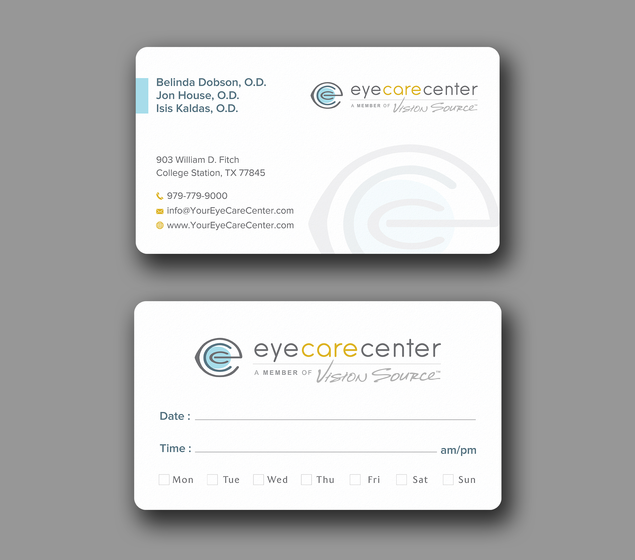 Business Card Design by Uttom 2 for Eye Care Center | Design #35529193