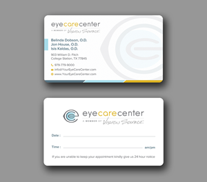 Business Card Design by Uttom 2 for Eye Care Center | Design: #35529590